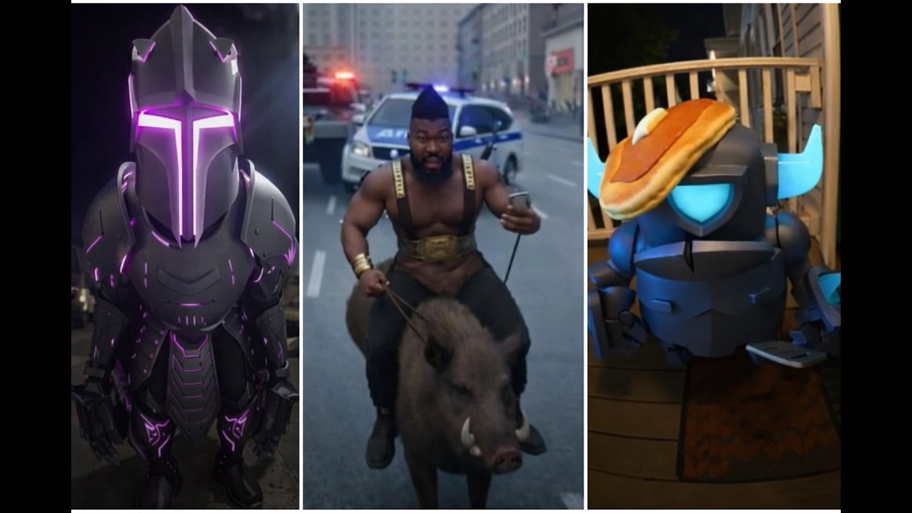 Sora 2 AI🔥 BEST OF , Hog Rider, Mini P.E.K.K.A & Mega Knight