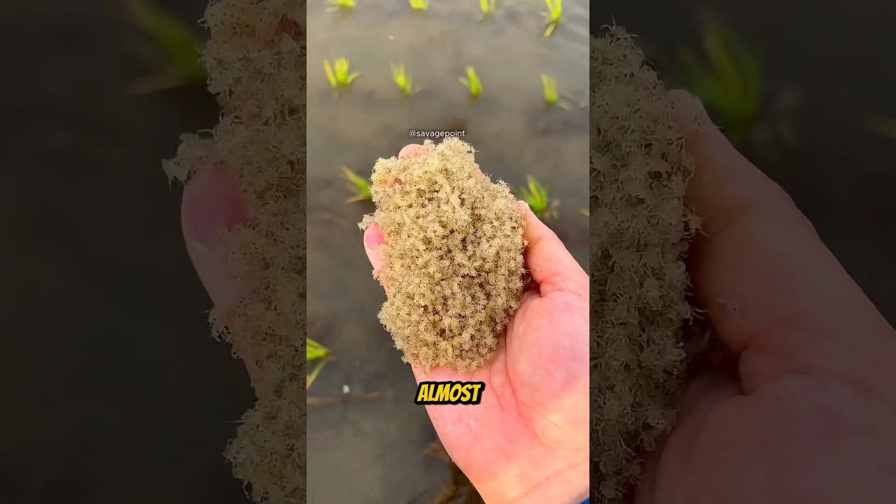 Why do they put crabs in the rice plantation? #facts #interesting #wild