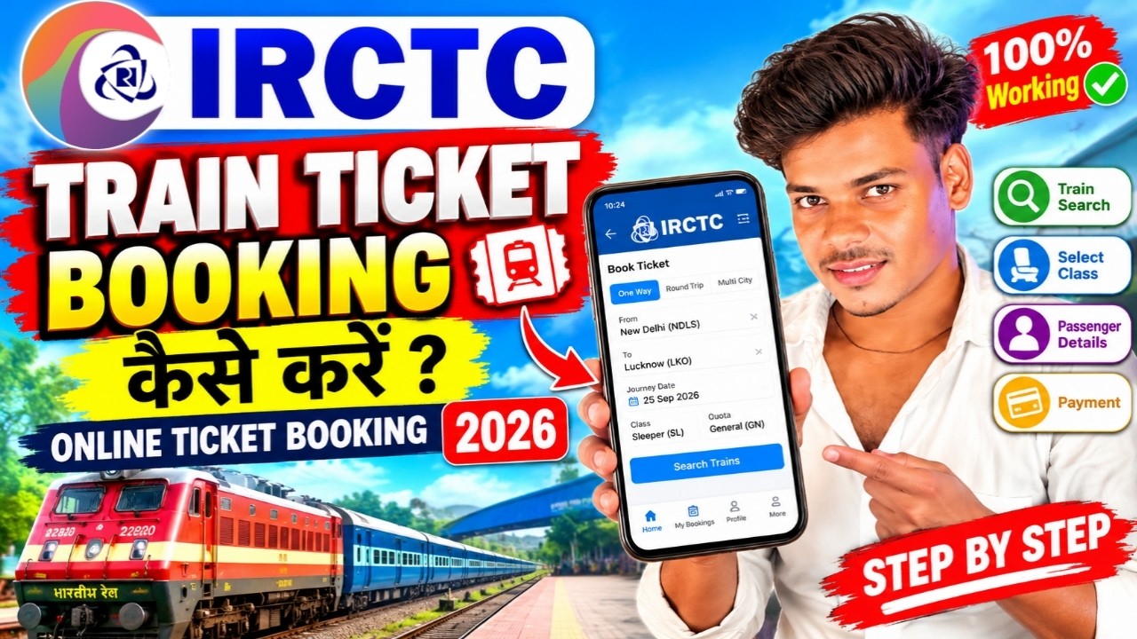 IRCTC se ticket kaise book kare | How to book train ticket in irctc | railway ticket booking online