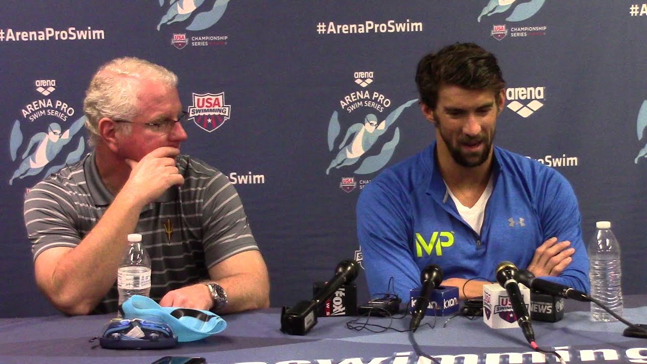 Michael Phelps and Bob Bowman Press Conference 2016 Arena Pro Swim Series - Austin