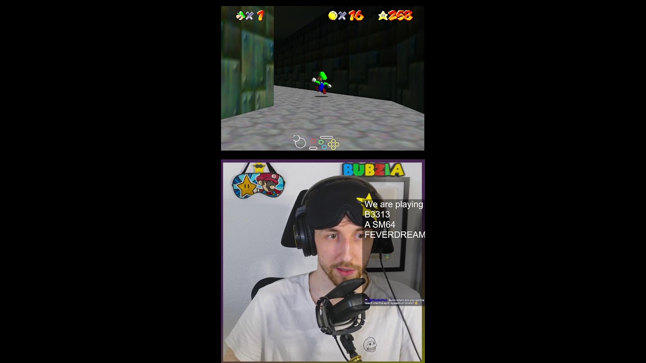 BLINDFOLDED SM64 Speedruns and B3313! | VERTICAL STREAM #shorts