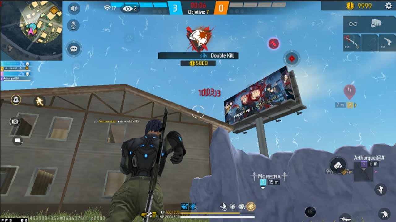 HIGHLIGHTS EM PC FRACO! 🥋💙 Highlights Free Fire 1920x1080 Ryzen 5 5600 GT + RX 580 !!