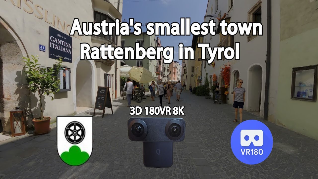 Austria's smallest town, Rattenberg in Tyrol. 3D 8K Immersive 180VR video.