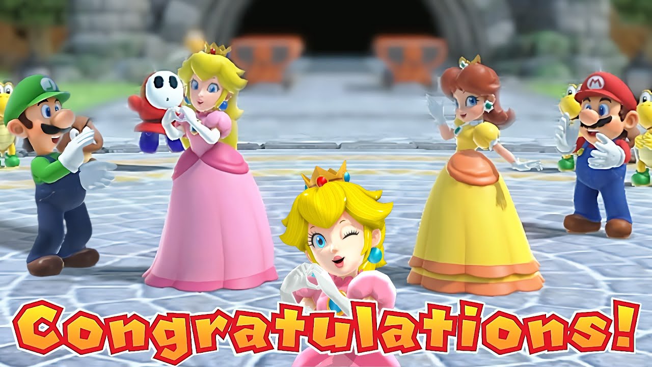 Mario Party Superstars Tag Match Peach and Daisy vs Mario and Luigi
