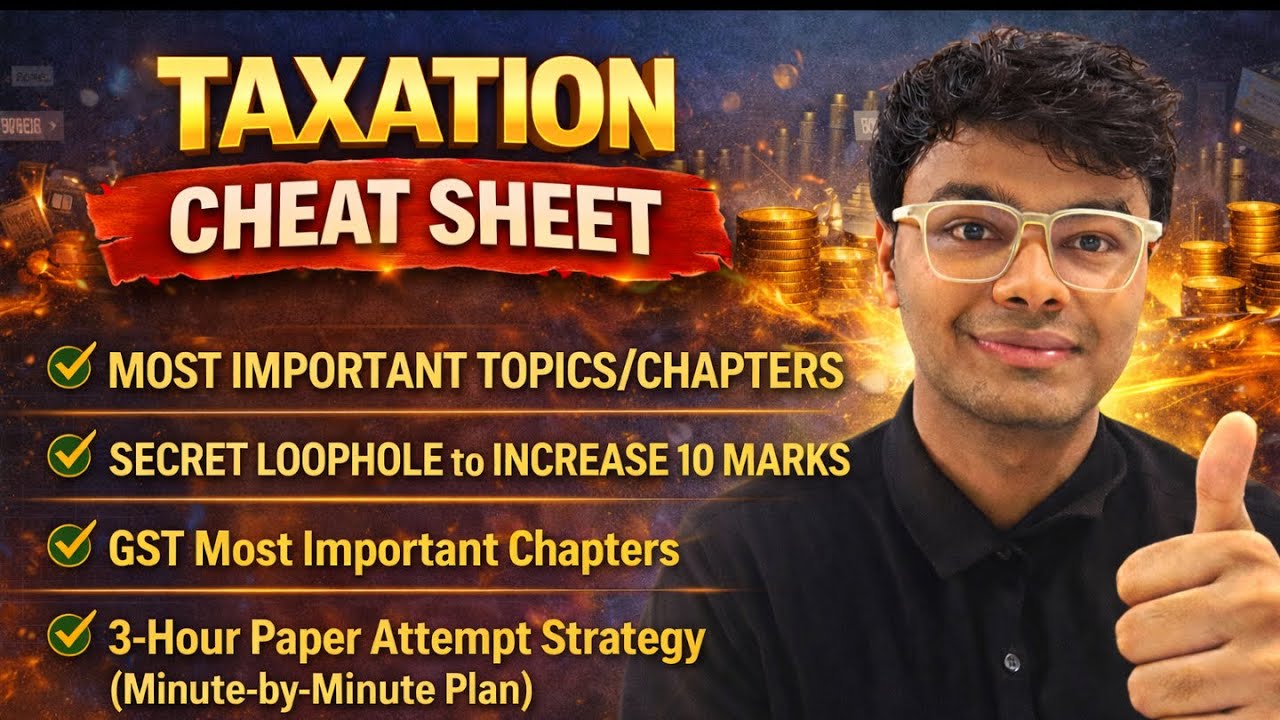 Most Important Topics and Questions Taxation Jan26