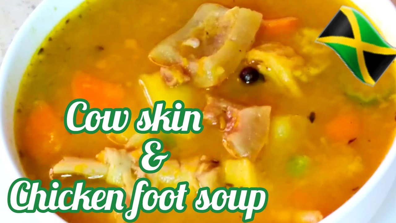 Rich Jamaican Pumpkin Soup w/Chicken Foot & Cow Skin//Beef Tripe Soup//Sopi di Mondongo//Soup Recipe