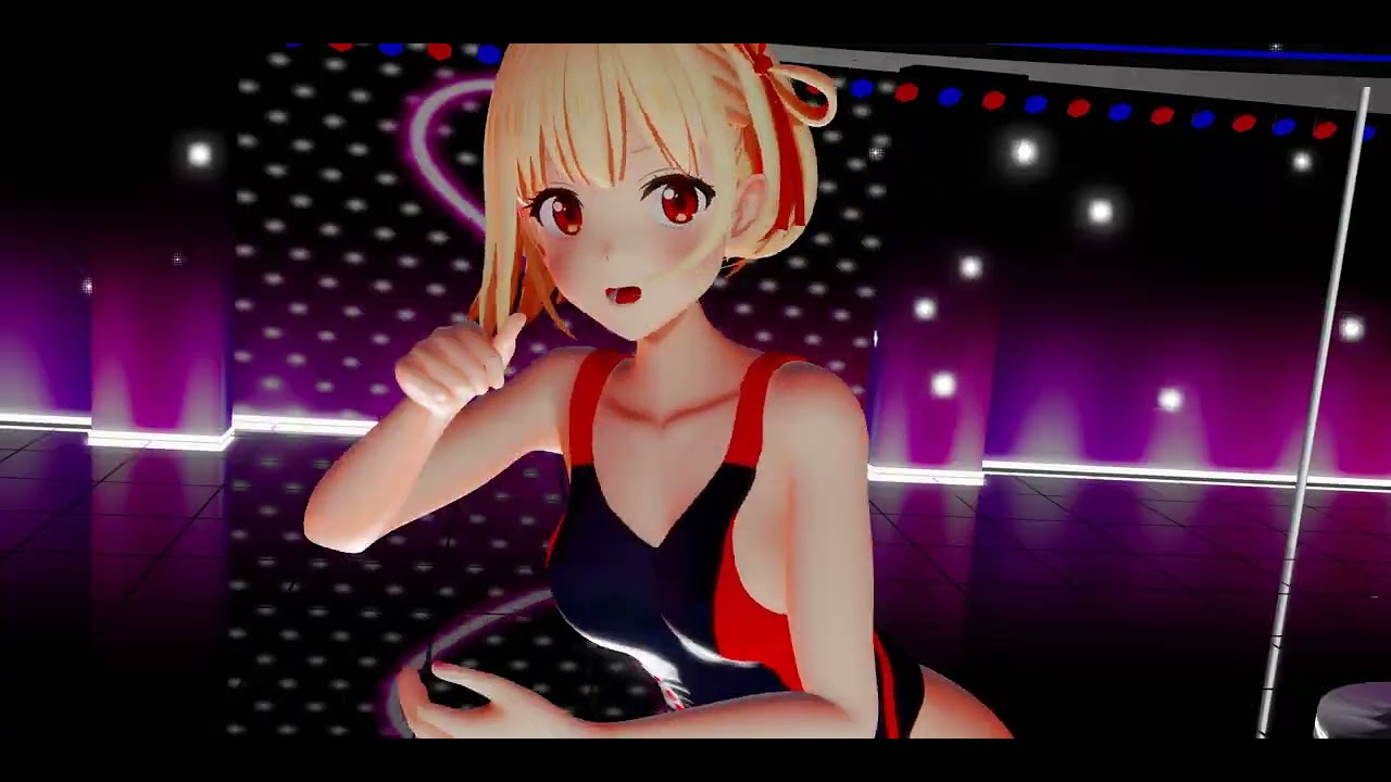 【MMD】競泳水着 千束　Booo！【リコリス・リコイル】