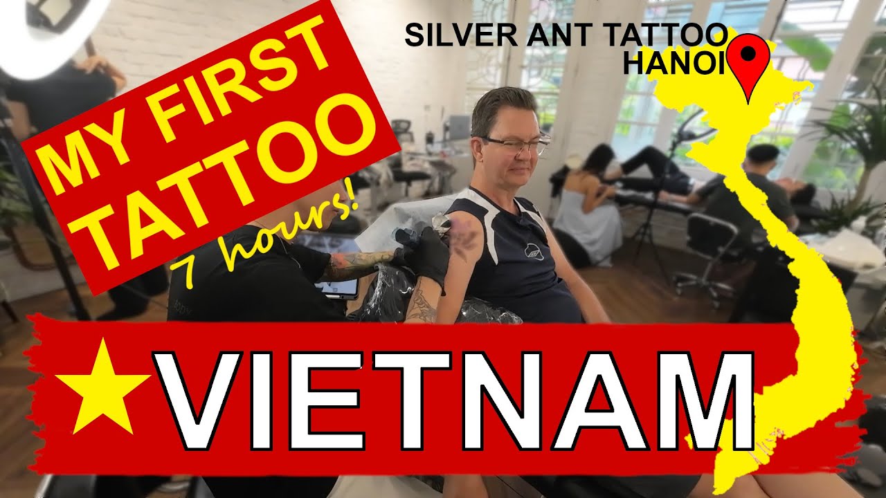 Getting My First Tattoo (Seven Hours!) at Silver Ant Tattoo in Hanoi (Trip55.13)