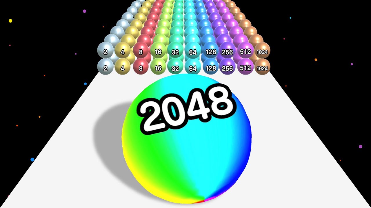 BALL RUN 3D - Игра 2048 с мячом (НООБ ПРО ХАКЕР) Удовлетворяющие игры