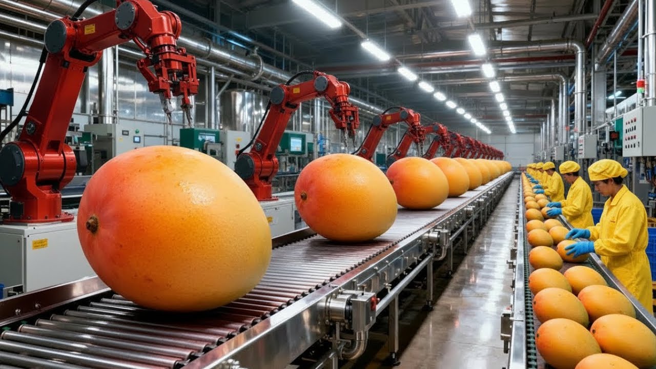 Inside a Mango Processing Factory 🥭 How Fresh Mangoes Become Sweet Dried Slices