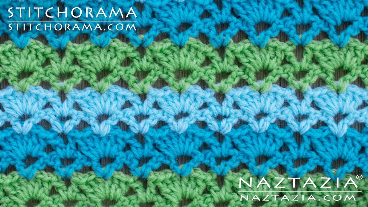 HOW to CROCHET SHELL STITCH - Stitchorama by Naztazia
