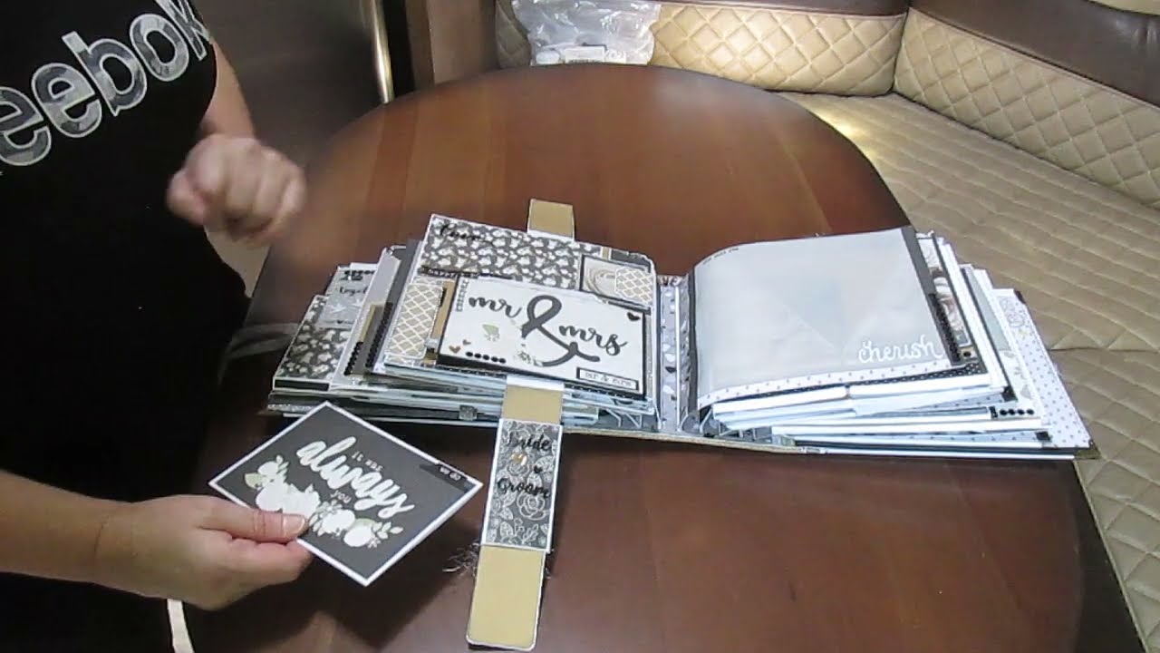 Présentation-inspiration | Album mariage 4 pages + intercallaires   | Scrapbooking  VENDU