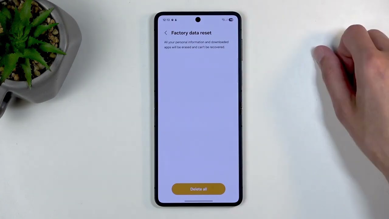 Comment réinitialiser complètement le SAMSUNG Galaxy Z Flip 7