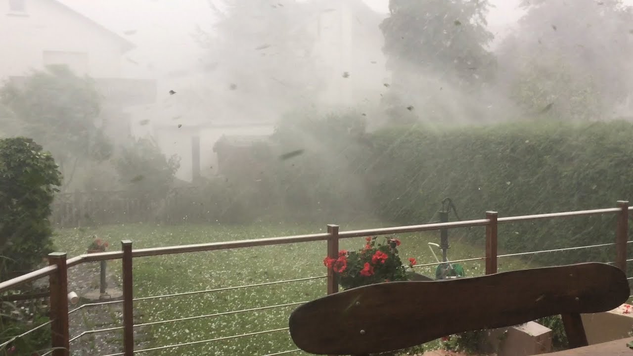 Unwetter in Hainburg und Seligenstadt 18.08.2019 (Hessen) Tornado ?