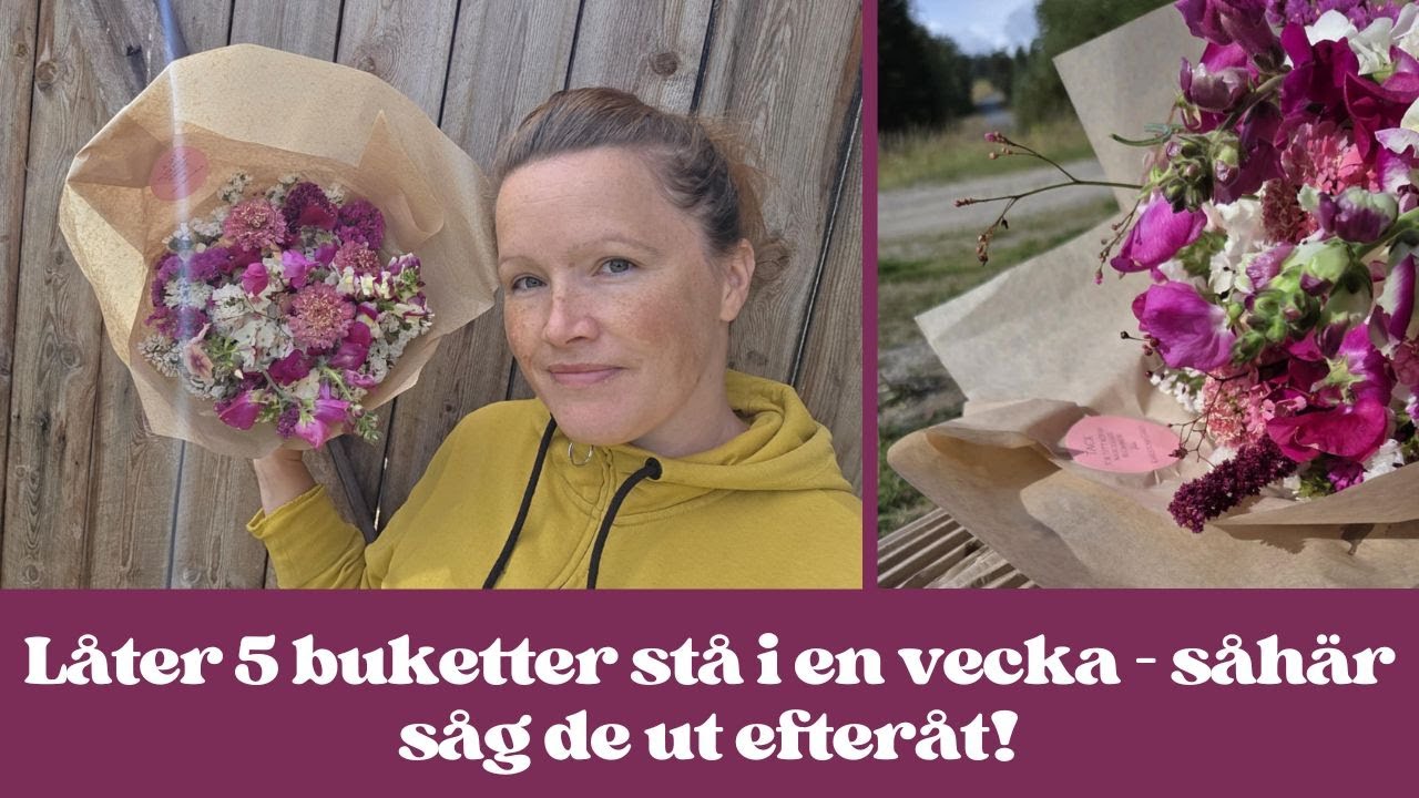 L&aring;ter 5 buketter st&aring; i en vecka - s&aring;h&auml;r s&aring;g de ut efter&aring;t!