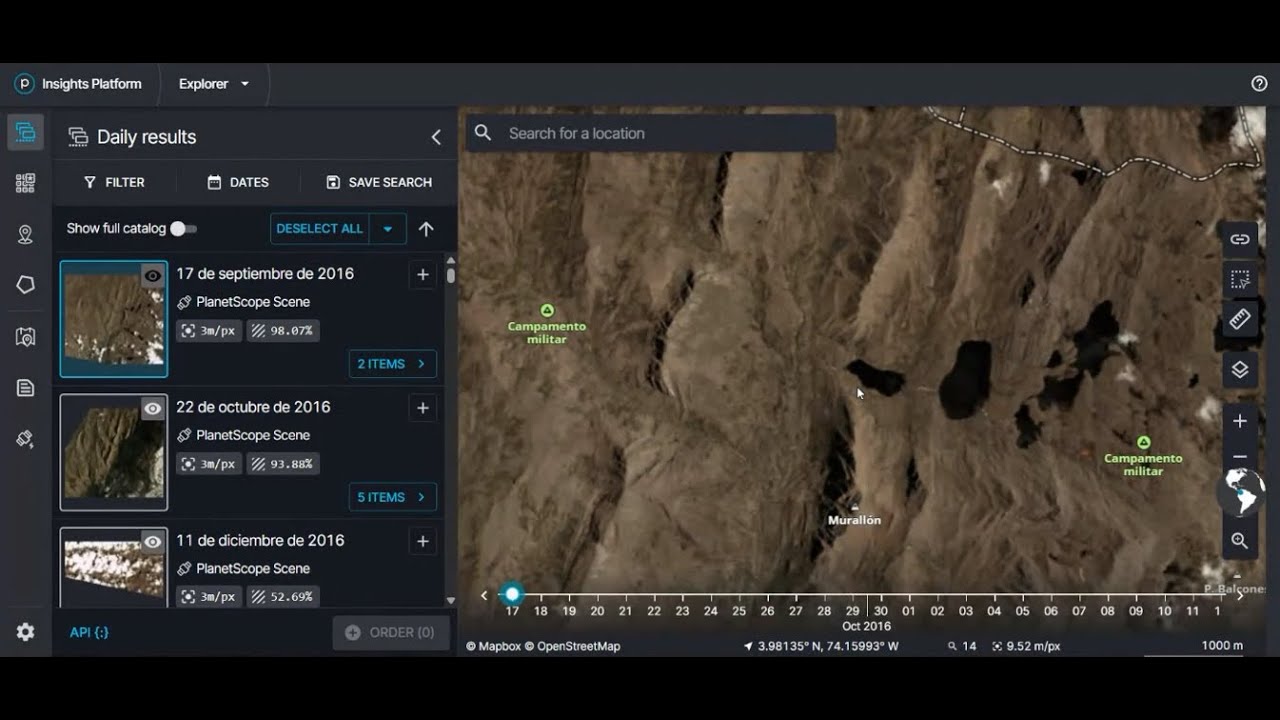 Recomendaciones buen uso de Tileviews Plataforma Planet PNNC 20251222