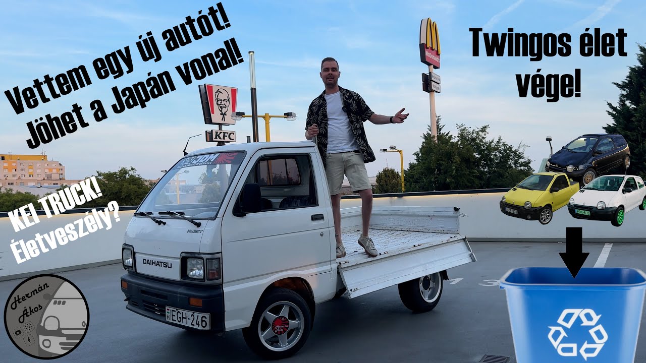 KEI Truck! Életveszély? Twingok mentek a levesbe? Daihatsu Hijet bemutató, vettem egy ilyet is!🚗🔥