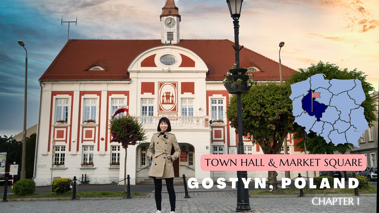 City hall and Market Square in Gostyn Poland🇵🇱(2022.5)
