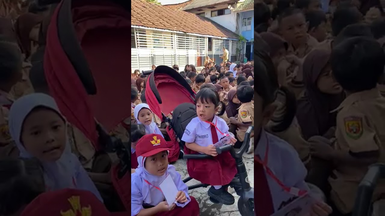 Masyallah meskipun zehan paling mungil tapi zehan udh hafal ya lagu disekolah SD nya 🥰