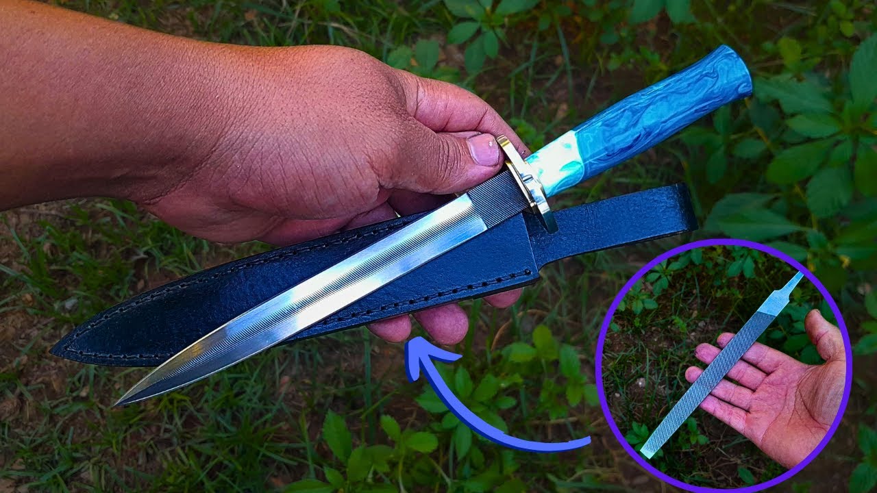 Criando uma Adaga artesanal a partir de uma Lima velha - knife making