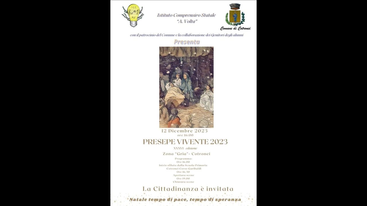 Cotronei (KR), 12.12.2023 rappresentazione presepe vivente