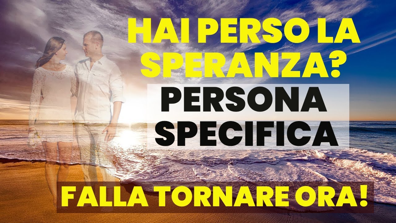 ATTRAI  la TUA persona SPECIFICA  anche SE NON CREDI FUNZIONA