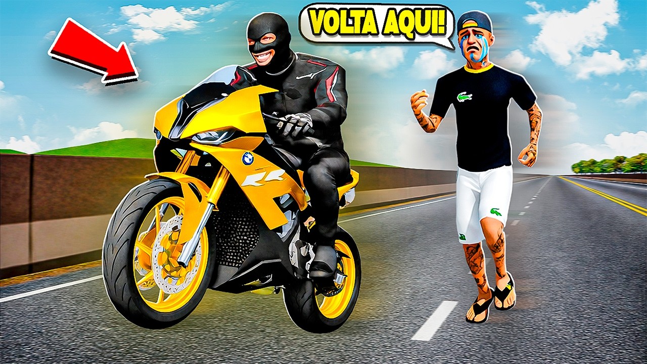 ROROUBARAM MINHA MOTO DE OURO 😭 Moto Wheelie 3D
