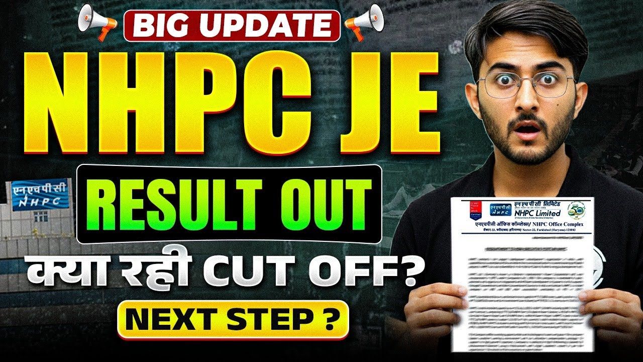 NHPC JE RESULT 2025 Out | NHPC JE Cut Off 2025 | How to Check NHPC JE 2025 Result?