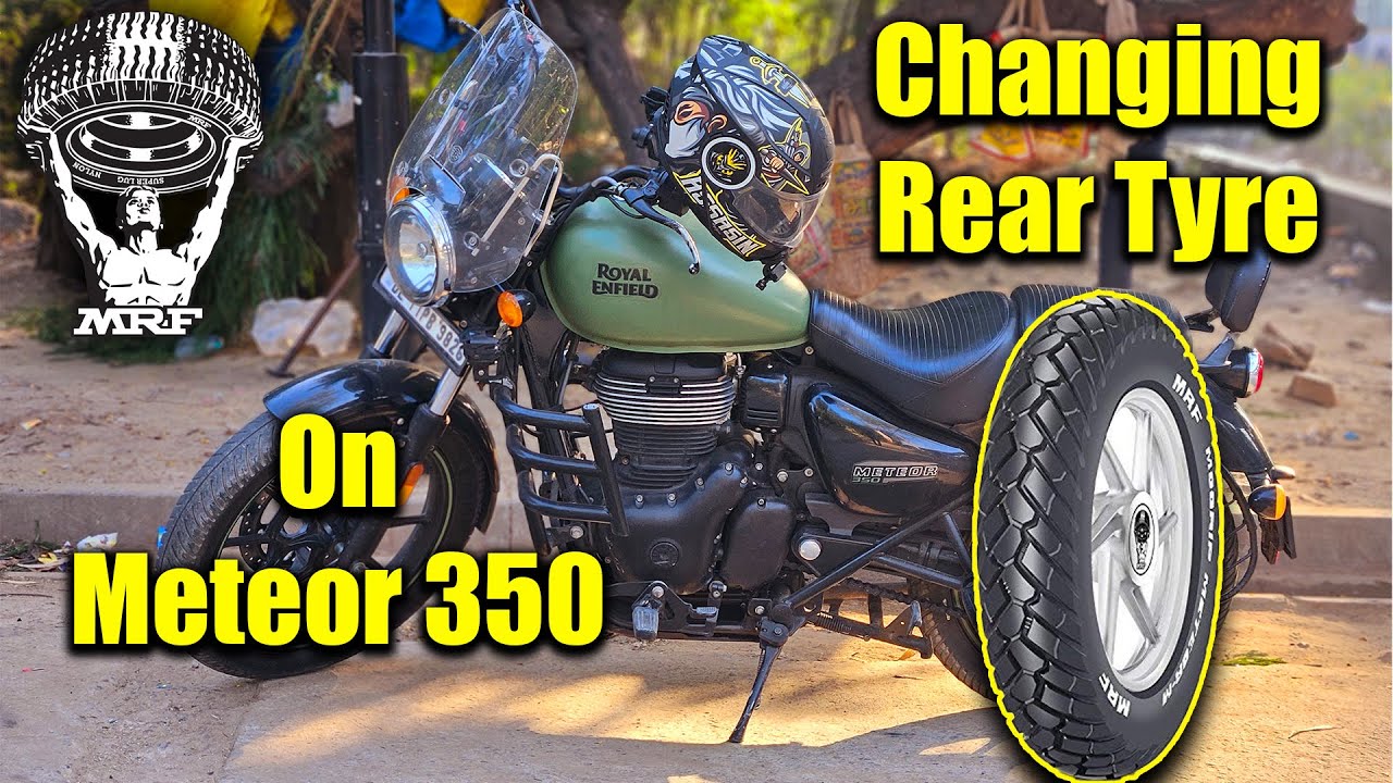 Upgrading My Ride! Meteor 350 Gets MRF MoGrip Tyre 🔧