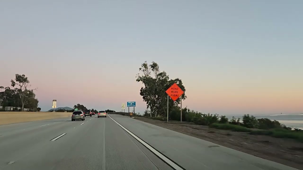 pacific coast drive: SANTA BARABARA to LOS ANGELES Ocean views, sunset & night drive
