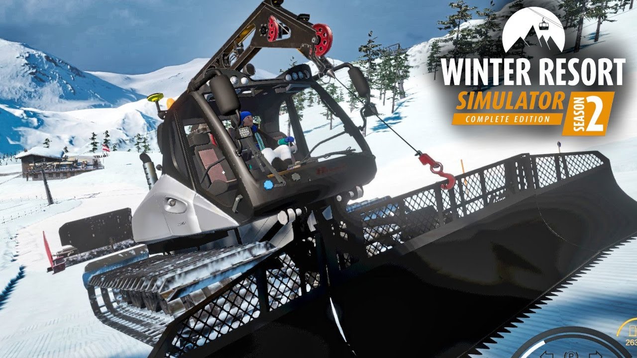 Mit der PRINOTH Leitwolf Windenraupe die schwarze PISTE präparieren - Winter Resort Simulator Season