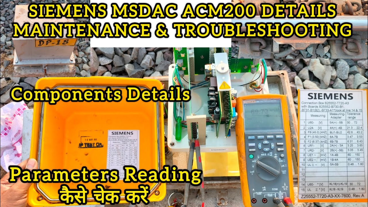 SIEMENS MSDAC AZ S 350U PARAMETERS MAINTENANCE & TROUBLESHOOTING CHECK कैसे करें #signal #department