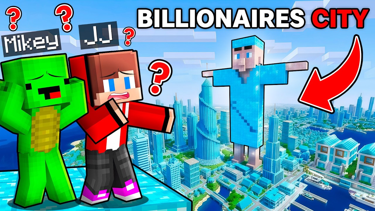 Mikey and JJ Found a Hidden Billionaire Village City - Maizen in Minecraft ! (Maizen)