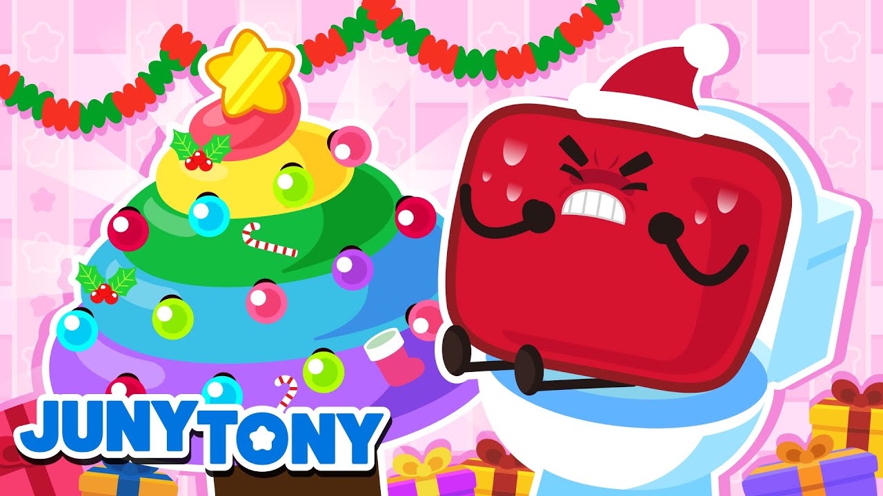 Popó Colorido de Malvaviscos en Navidad | Caca Colorida | Canciones Infantiles | JunyTony en español