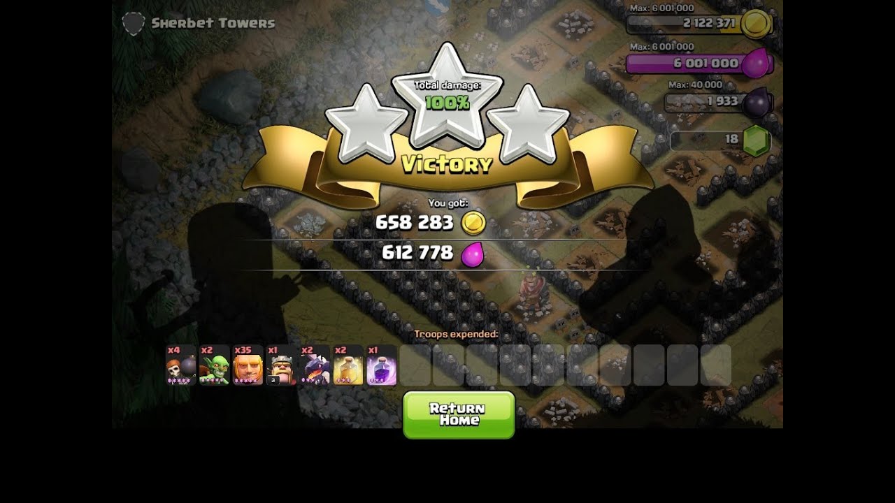 Clash of clans - nouvelle technique attaque parfaite ! pillage de masse 100%