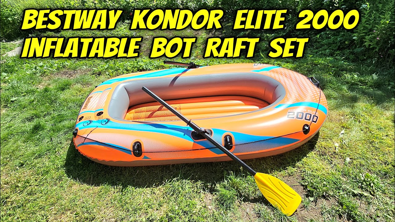 Bestway Kondor Elite 2000 Inflatable Boat Raft Set Kumivene