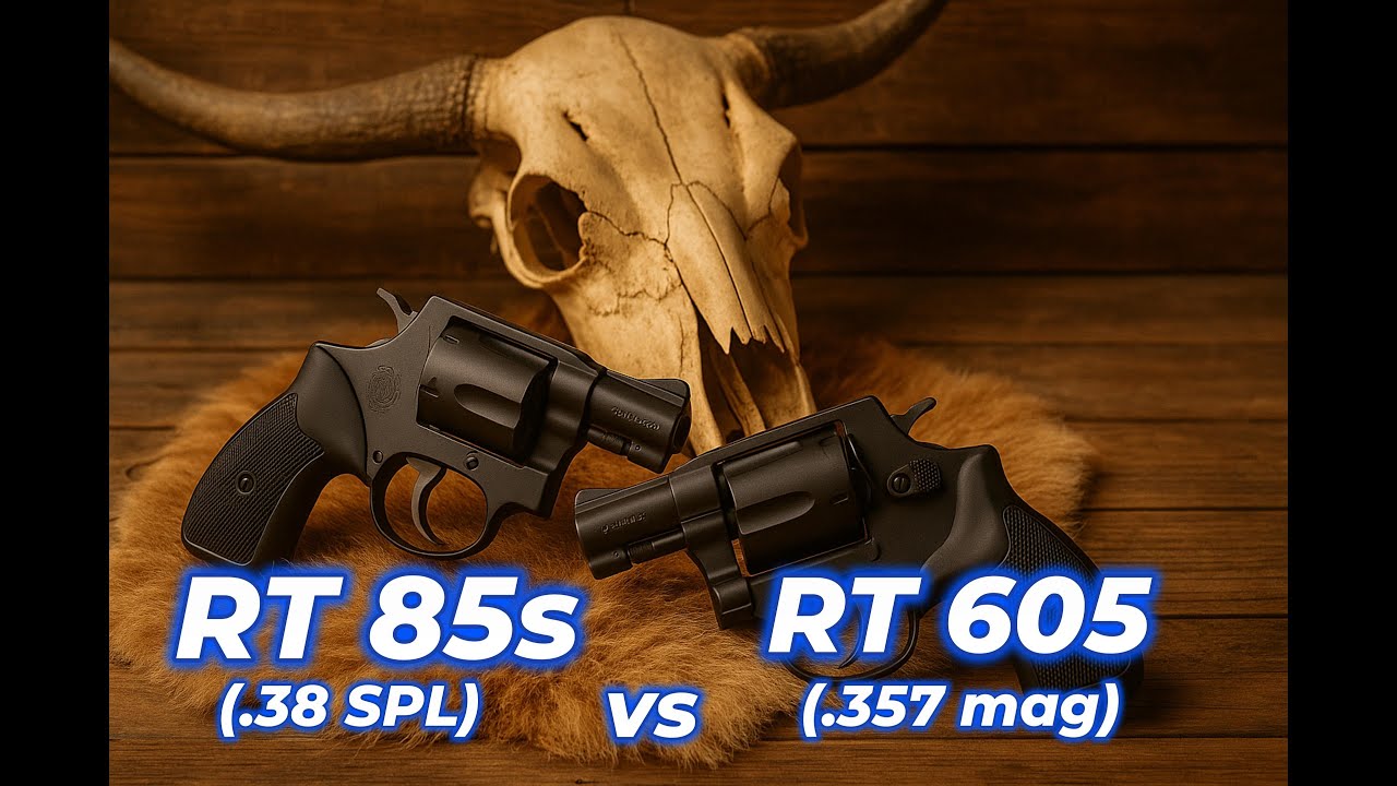 RT 85s vs RT 605 - Comparativo entre .38SPL e .357 mag em revolveres com cano de 2 pol.