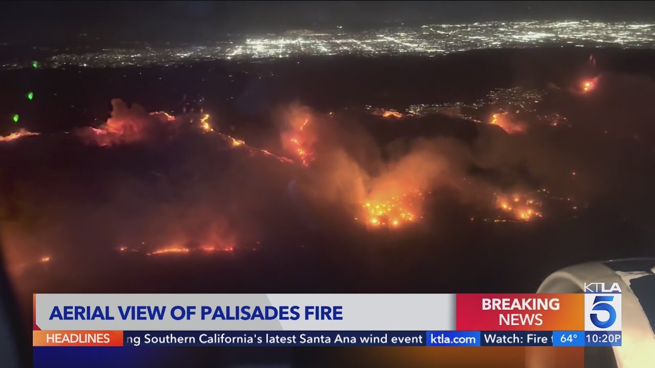 View of the Palisades Fire from above | Los Angeles Fires