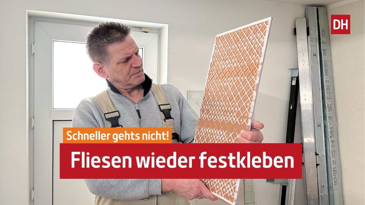 Fliese ohne Fliesenkleber befestigen?