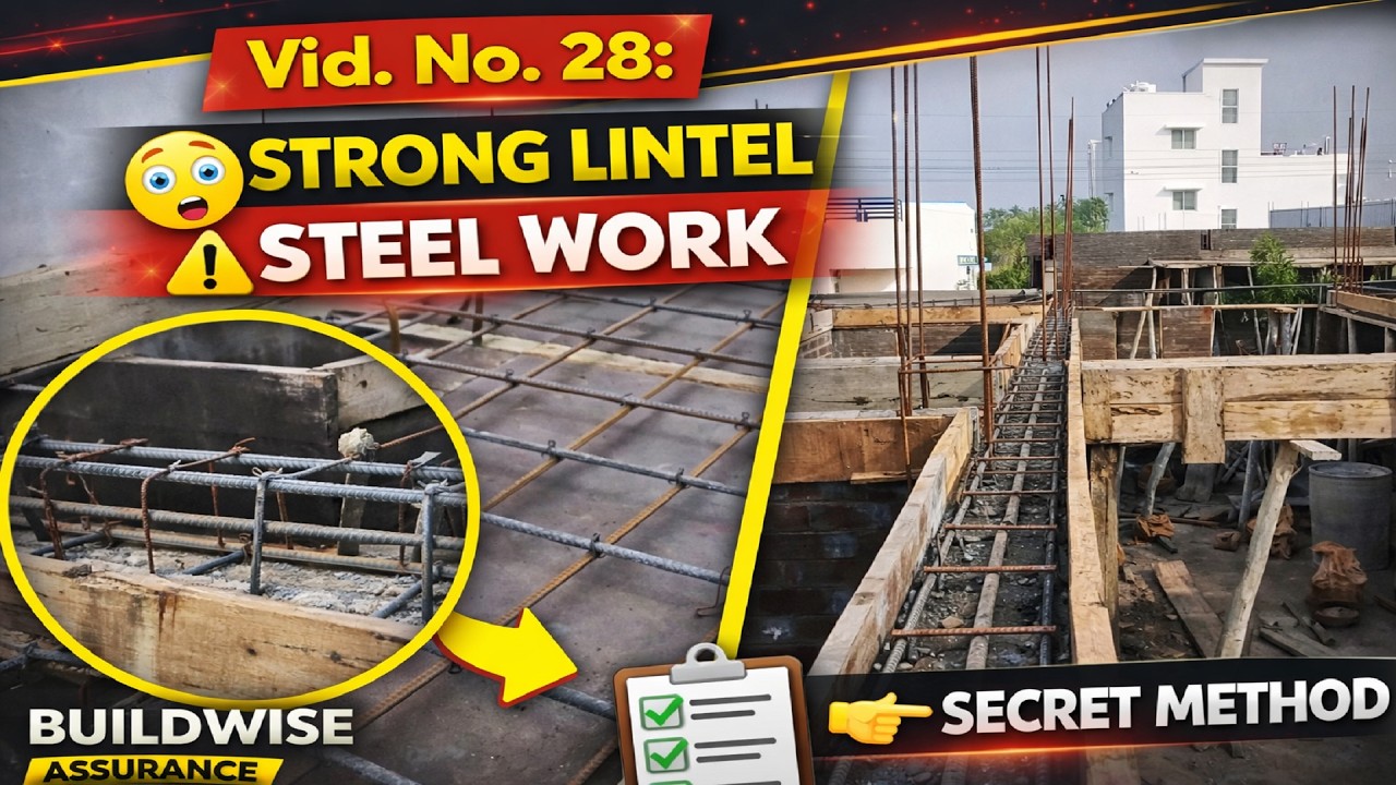 Vid. No. 28: Steel in Lintel Concrete: Adds strength & stability