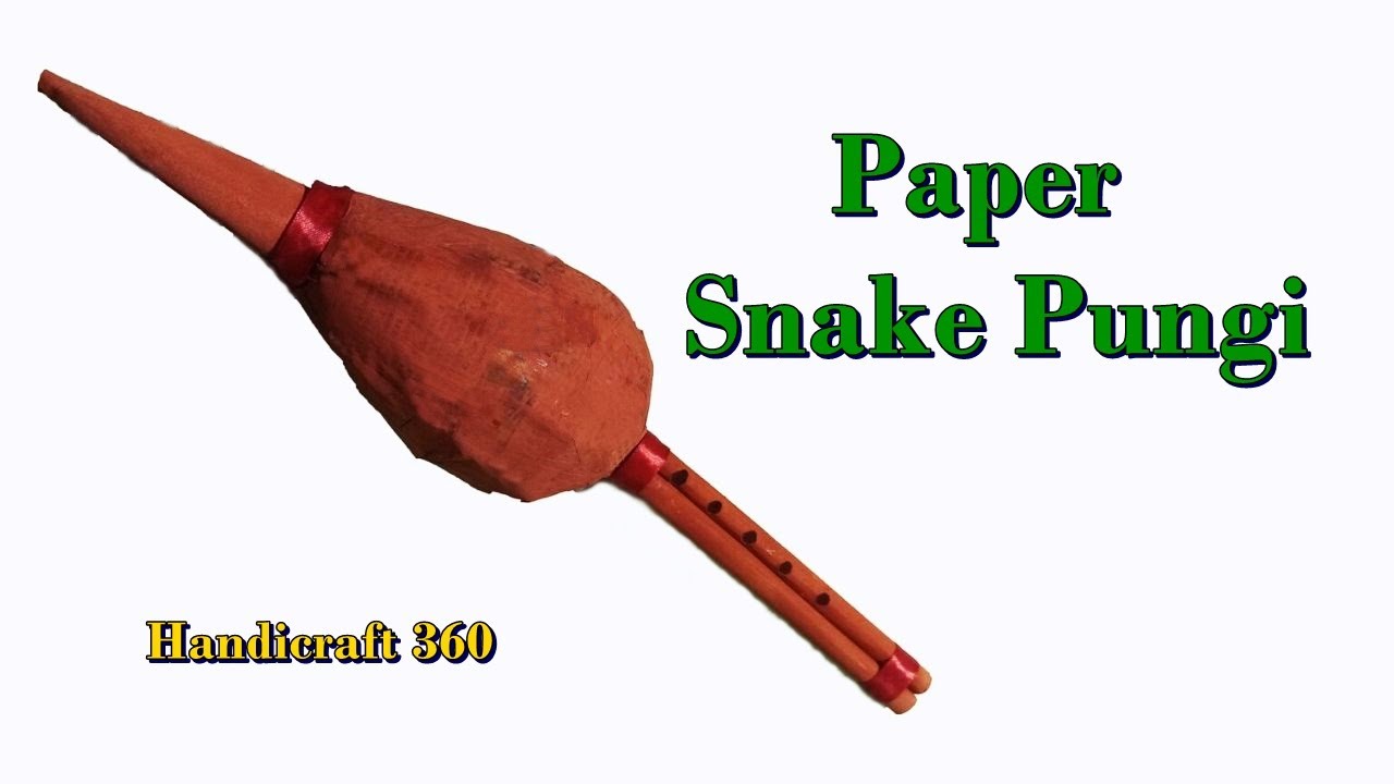 Paper snake been | How to make snake charmer's flute with paper | Paper pungi | Handicraft 360
