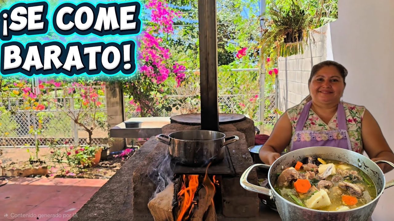 🔥¿Se puede hacer sopa de res con $5? | Cocinando en mi fogón de leña🍲🇸🇻