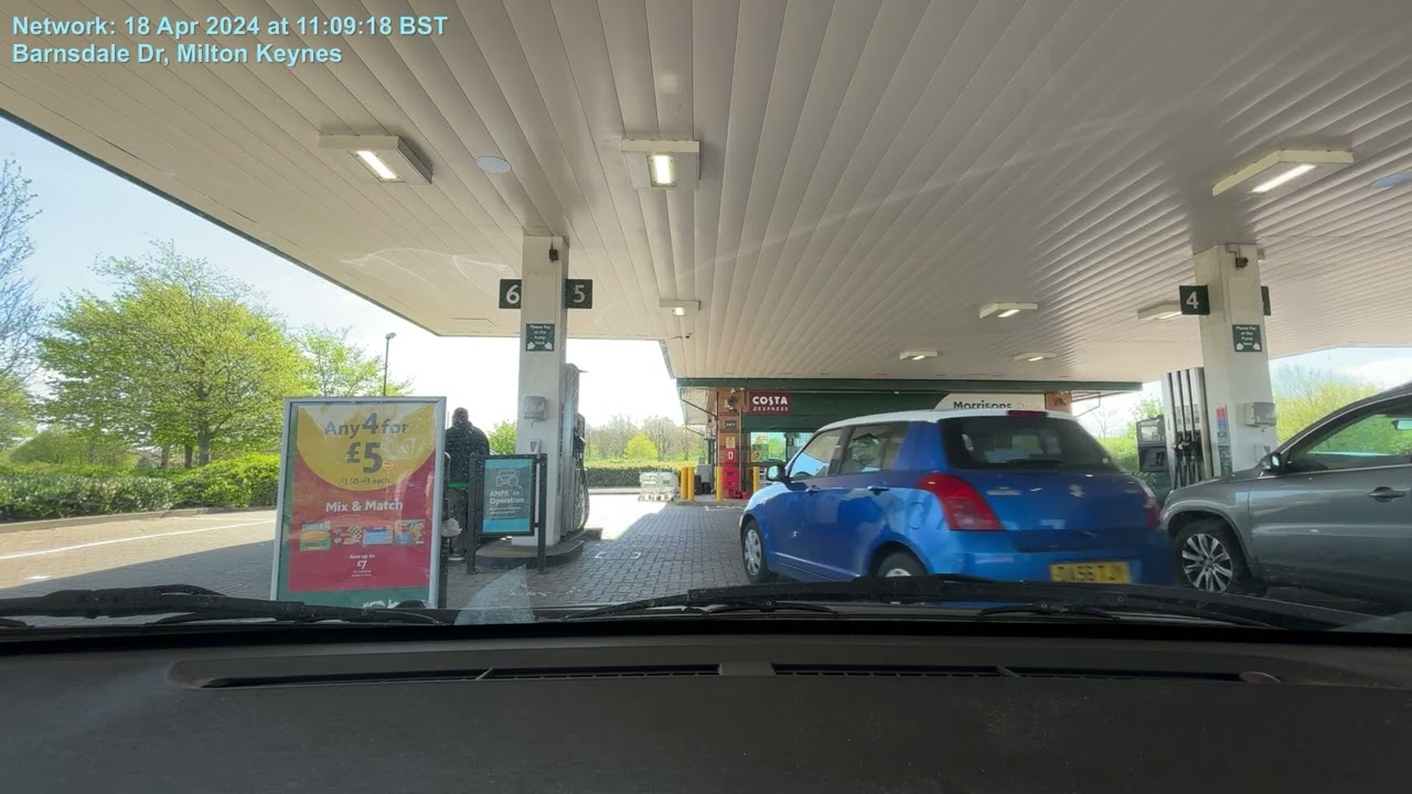 🇬🇧Relaxing Travel | Apple Maps | Morrisons Petrol | Sainsbury's Underground Car Park | No Music