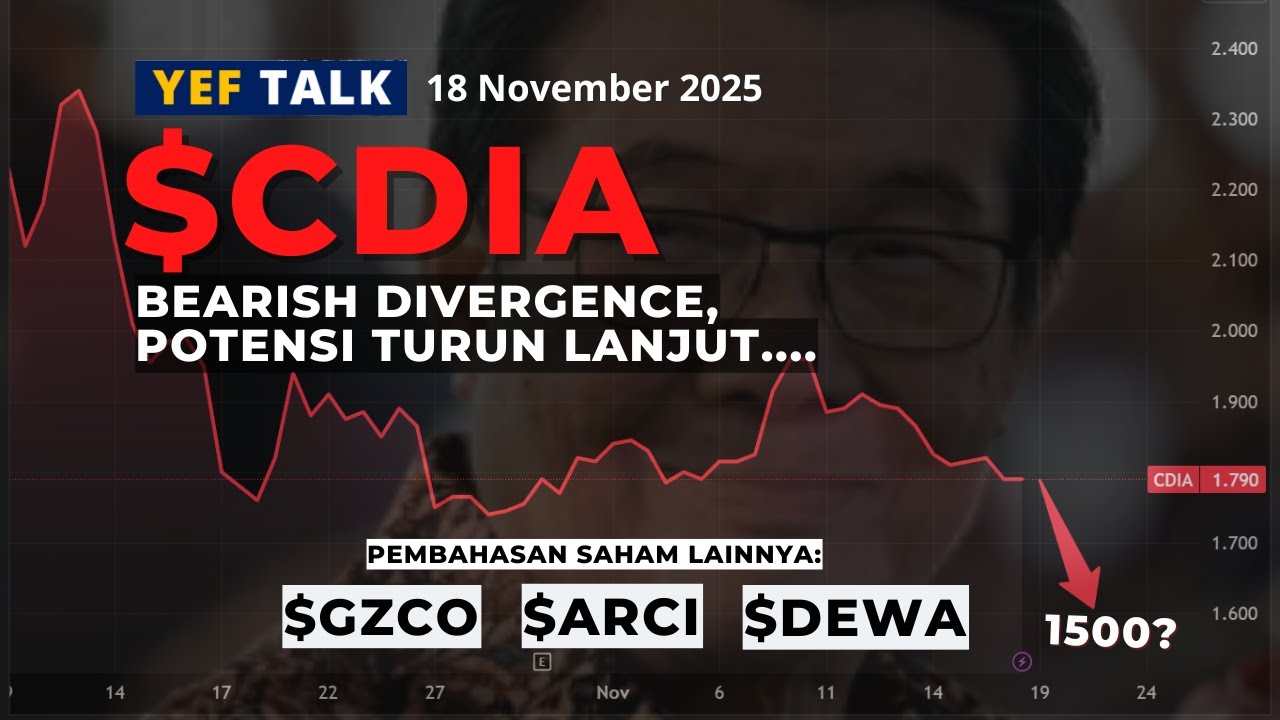 Analisa & Prediksi  saham $CDIA YEFTalk edisi 18 November 2025