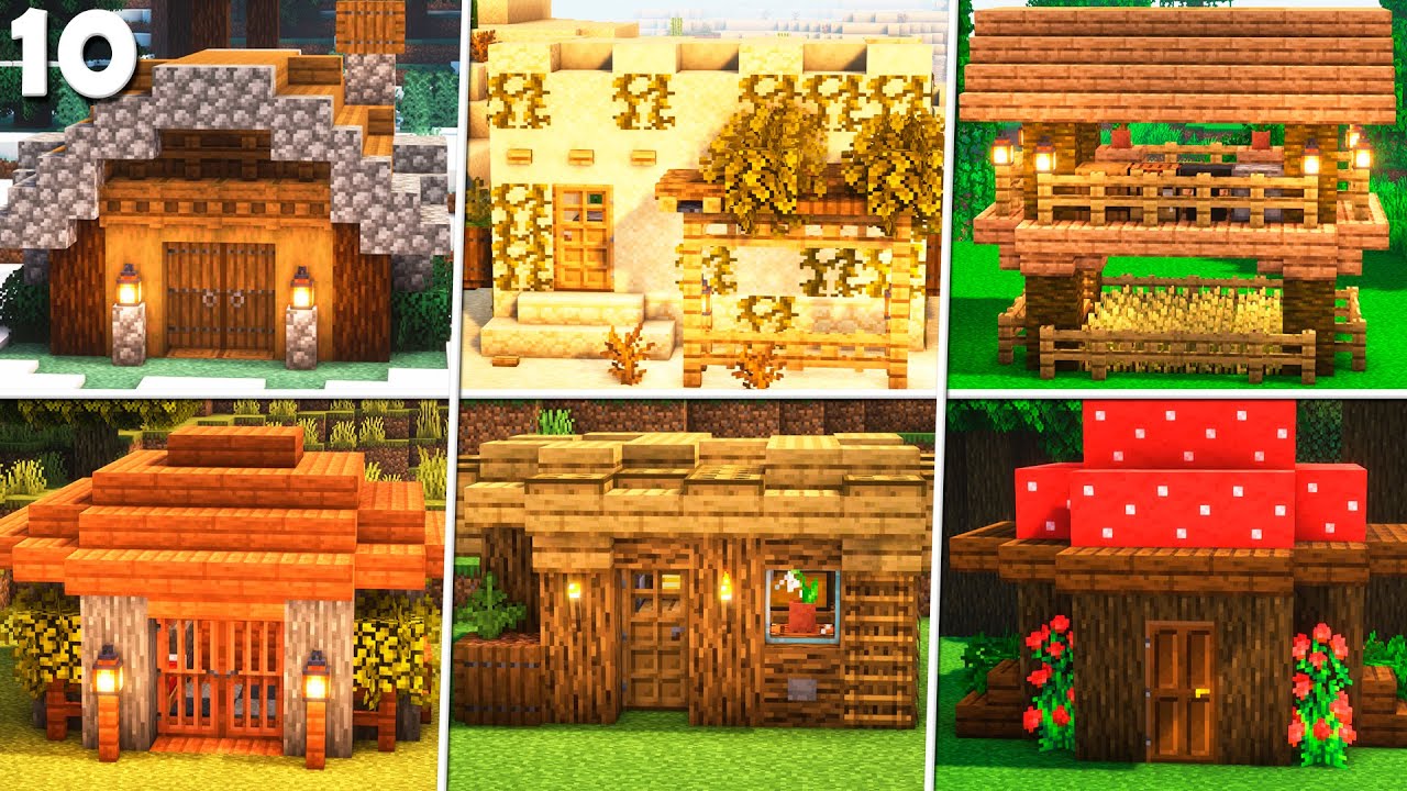 Minecraft: 10+ Starter Houses for Different Biomes!