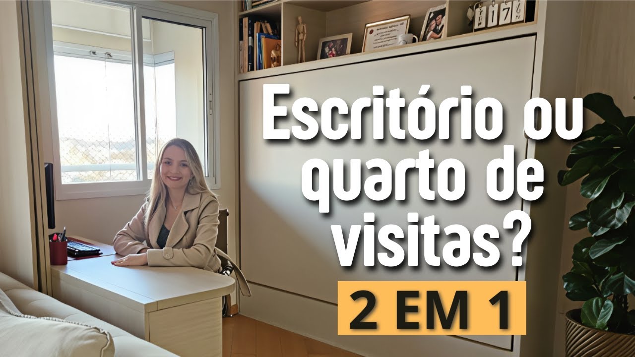 Transformei meu escritório em um quarto de visitas com cama retrátil! Veja como ficou