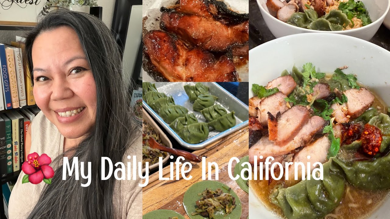 🐷 Making Yummy Chinese Pork BBQ & Caramelized Vegetable Dumplings 🌺 My Daily Life In California 