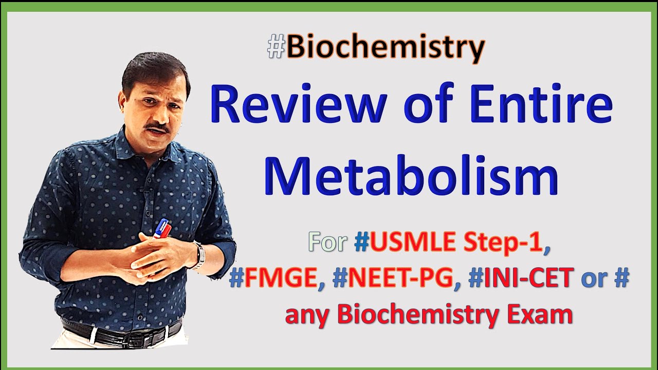 BIOCHEMISTRY REVIEW - ENTIRE METABOLISM ||Biochemistry Exam|| USMLE Step-1|| NEET-PG||FMGE||