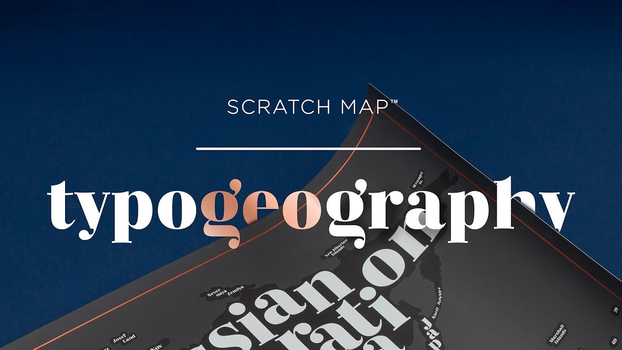 Scratch Map™ Typogeography by Luckies of London