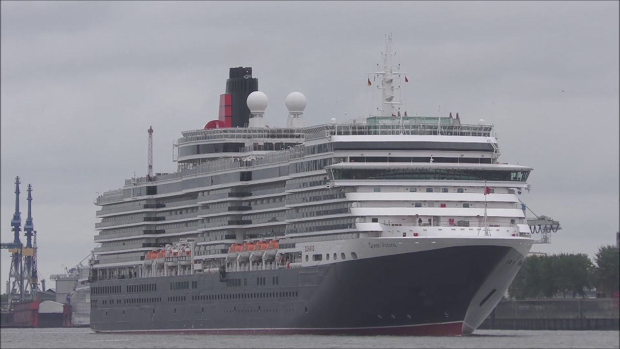 1080p Queen Victoria bezauberndes auslaufen in Hamburg 24.06.18